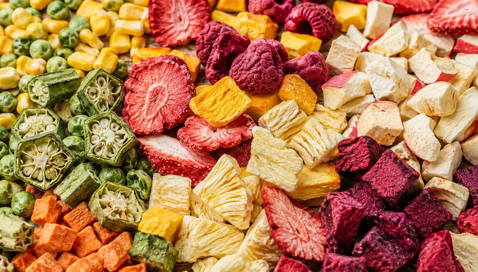 Freeze-dried fruits and vegetables